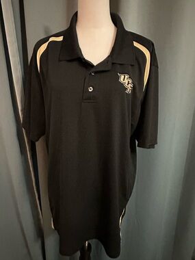 Knights Apparel Black Polo with Gold Highlights
